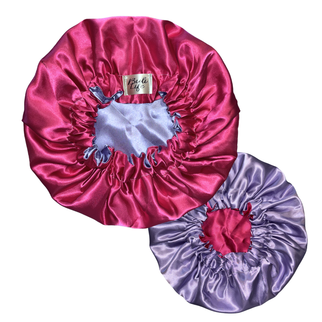 Hot Pink & Lavender Reversible Bonnet