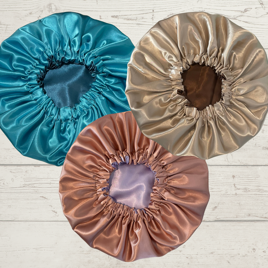 Custom Reversible Satin Bonnet