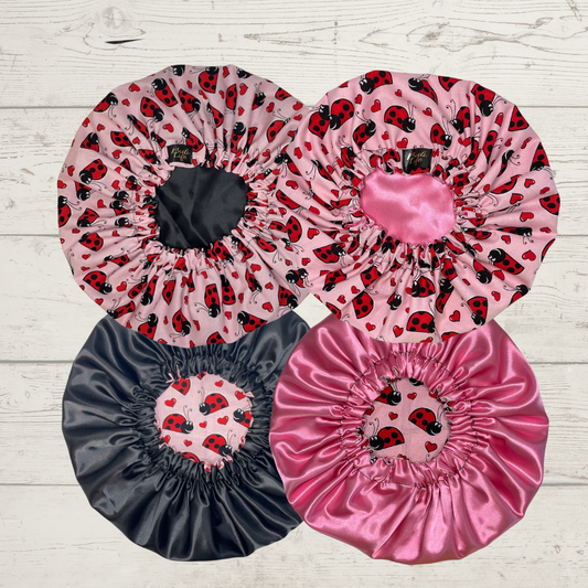 Ladybug Satin Lined Bonnet
