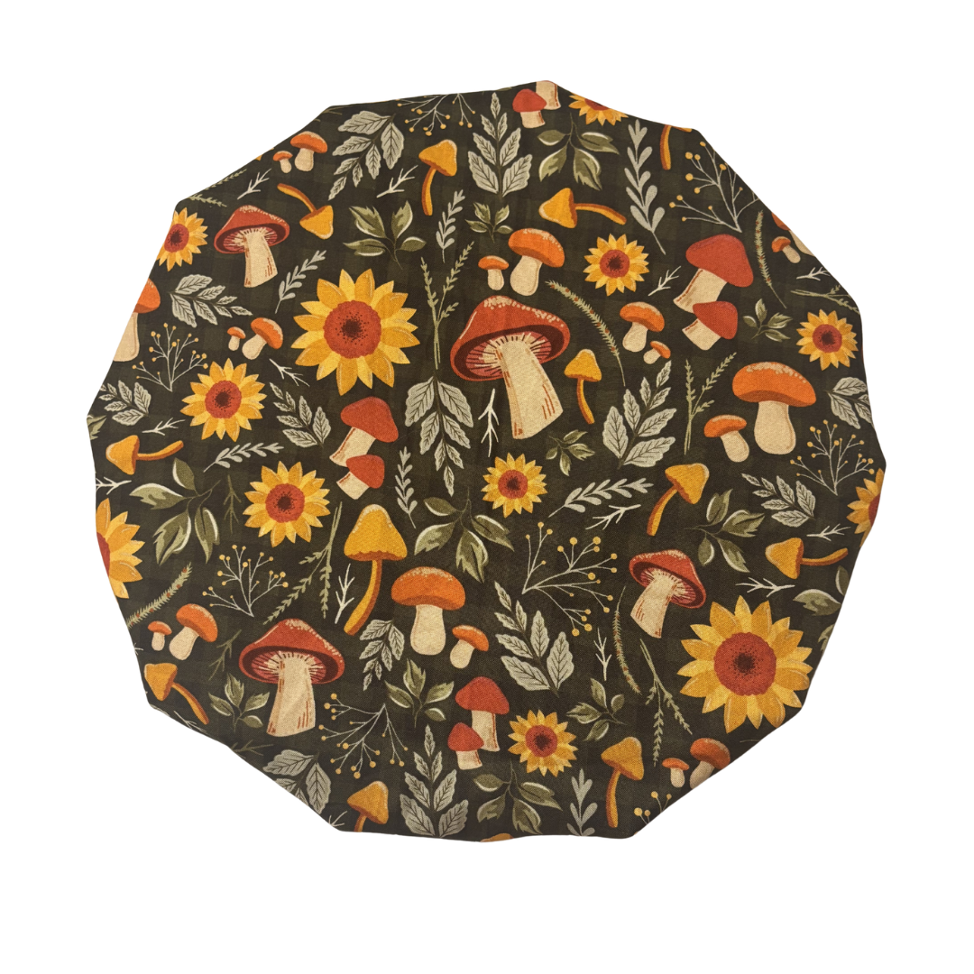 Fall Shrooms Satin Lined Bonnet