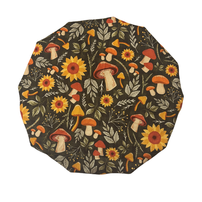 Fall Shrooms Satin Lined Bonnet