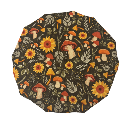 Fall Shrooms Satin Lined Bonnet