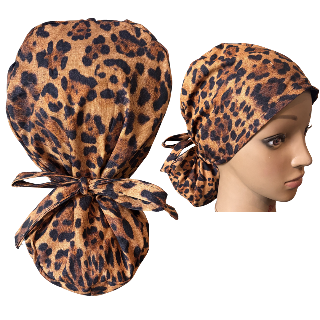 Leopard Scrub Cap