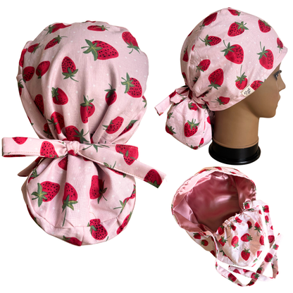 Strawberry Daze Scrub Cap