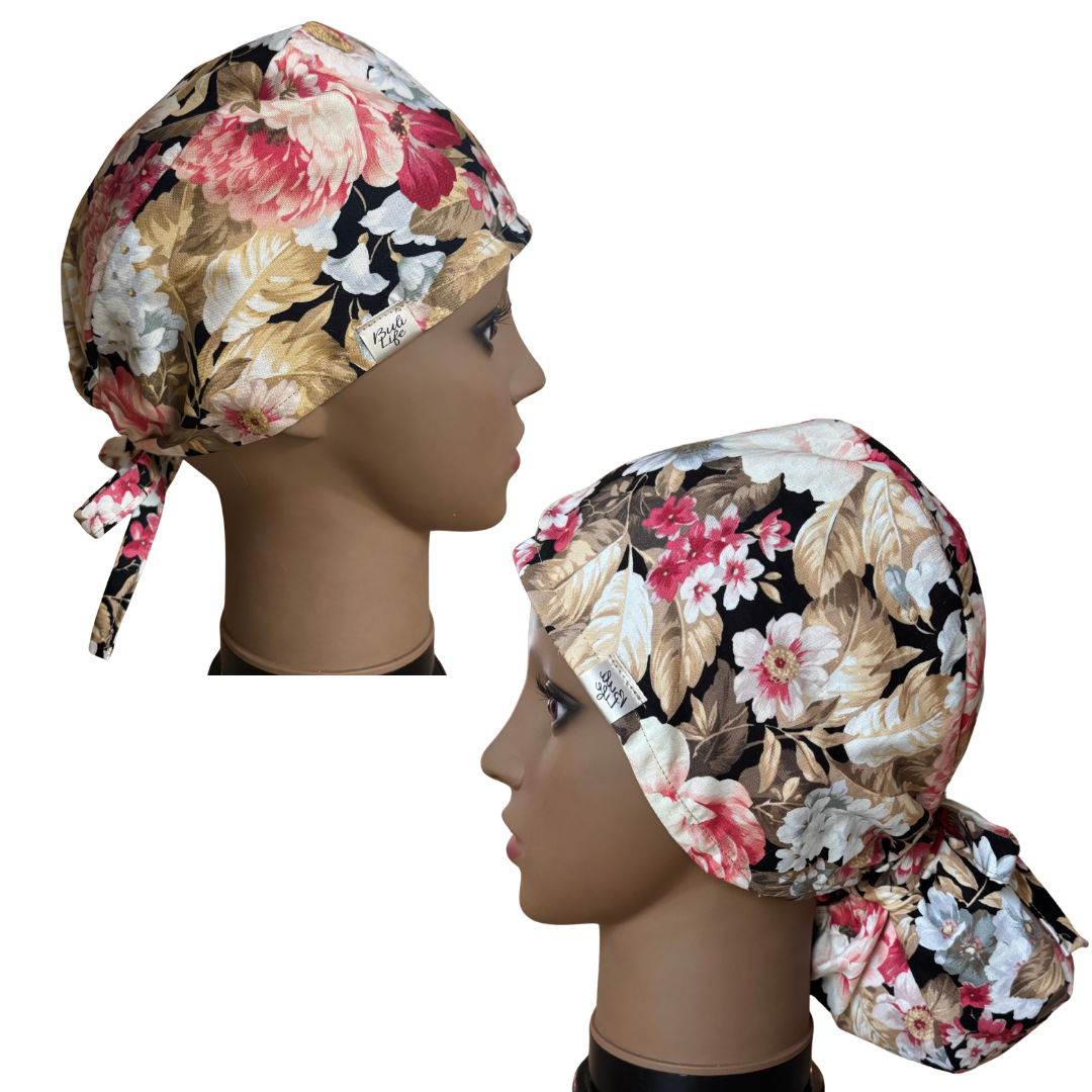 Dahlias Scrub Cap