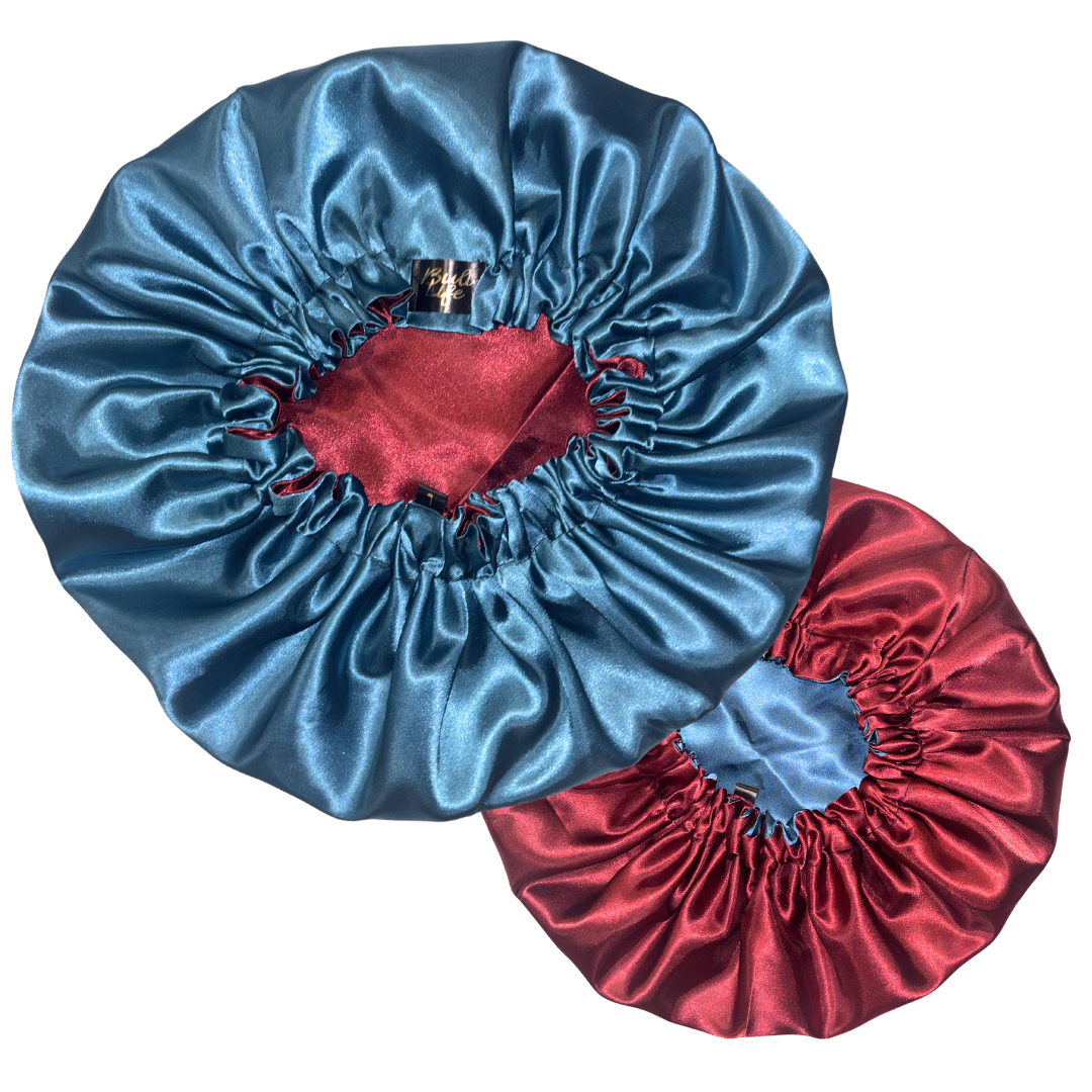 Teal & Burgundy Reversible Bonnet