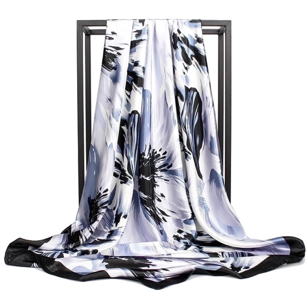 Floral Satin Scarf