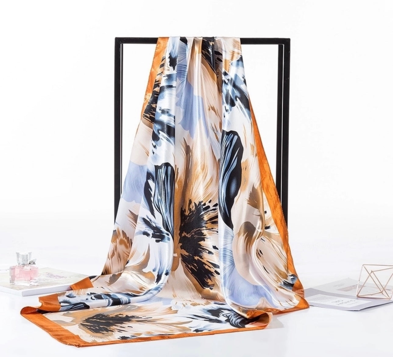 Floral Satin Scarf