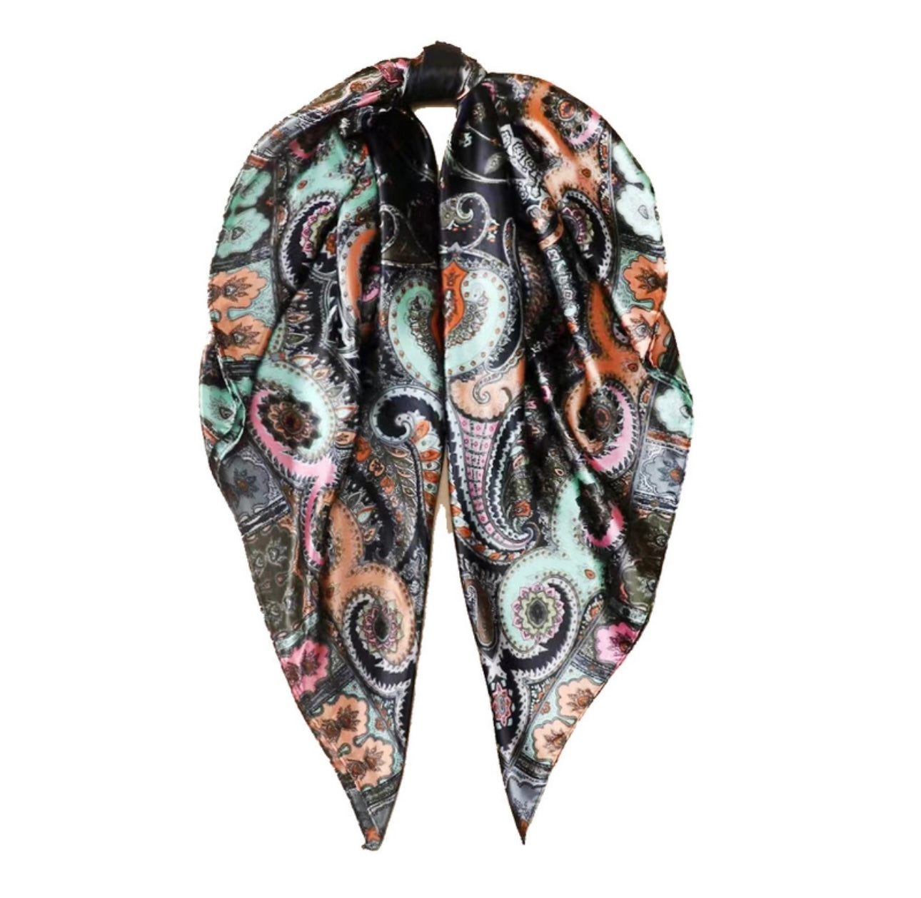 Paisley Satin Scarf