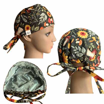 Fall Shrooms Scrub Cap