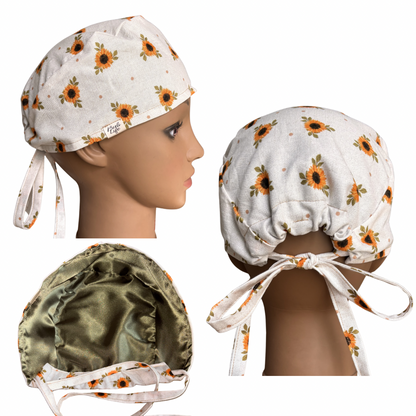Subtle Sunflower Scrub Cap