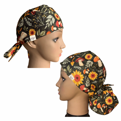Fall Shrooms Scrub Cap