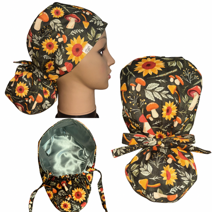 Fall Shrooms Scrub Cap