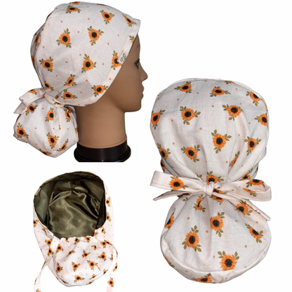 Subtle Sunflower Scrub Cap