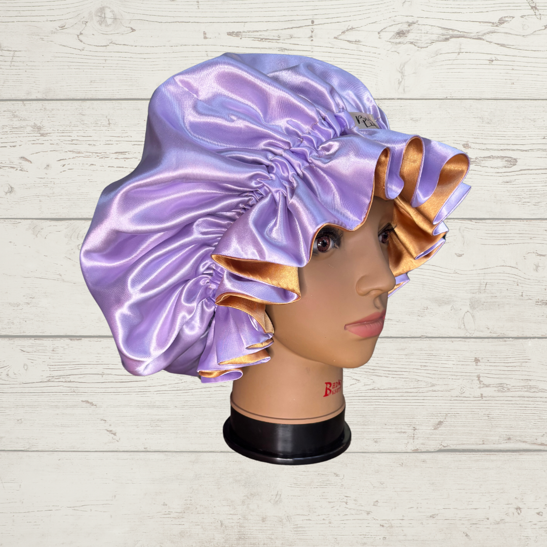 Custom Reversible Frill Satin Bonnet