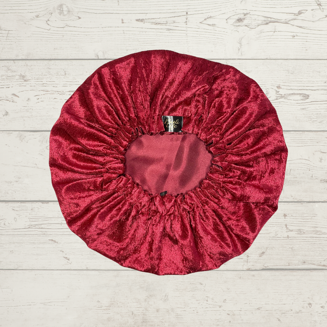 Cranberry Luxe Satin Lined Bonnet