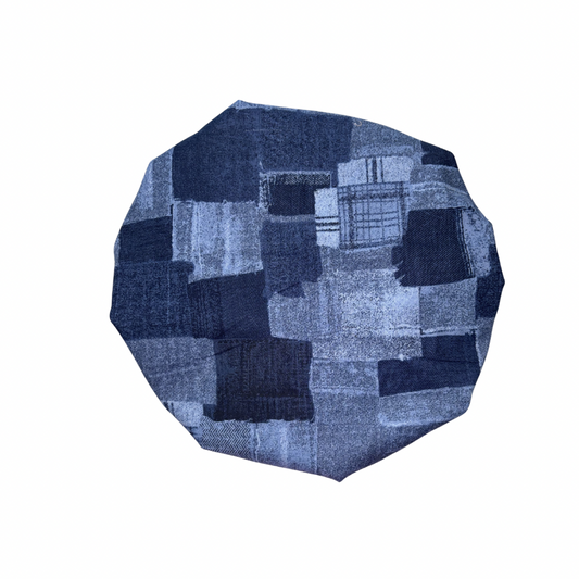 Patchy Blue Satin Lined Bonnet