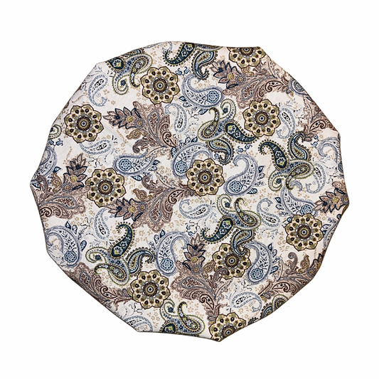 Mocha Paisley Satin Lined Bonnet