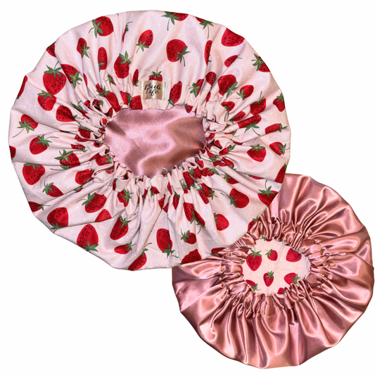 Strawberry Daze Satin Lined Bonnet
