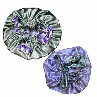 Sage & Lavender Frill Reversible Bonnet