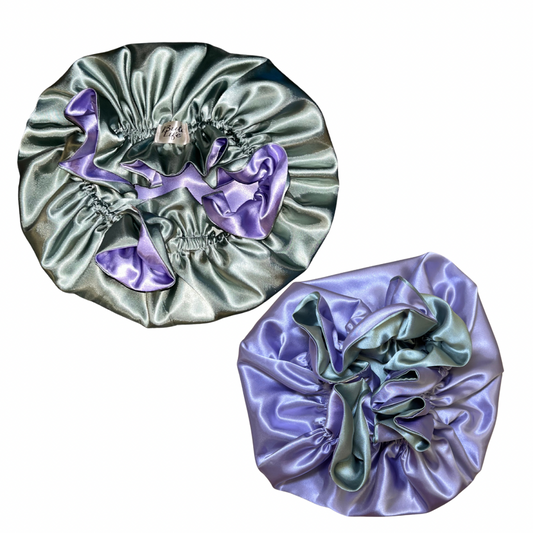 Sage & Lavender Frill Reversible Bonnet
