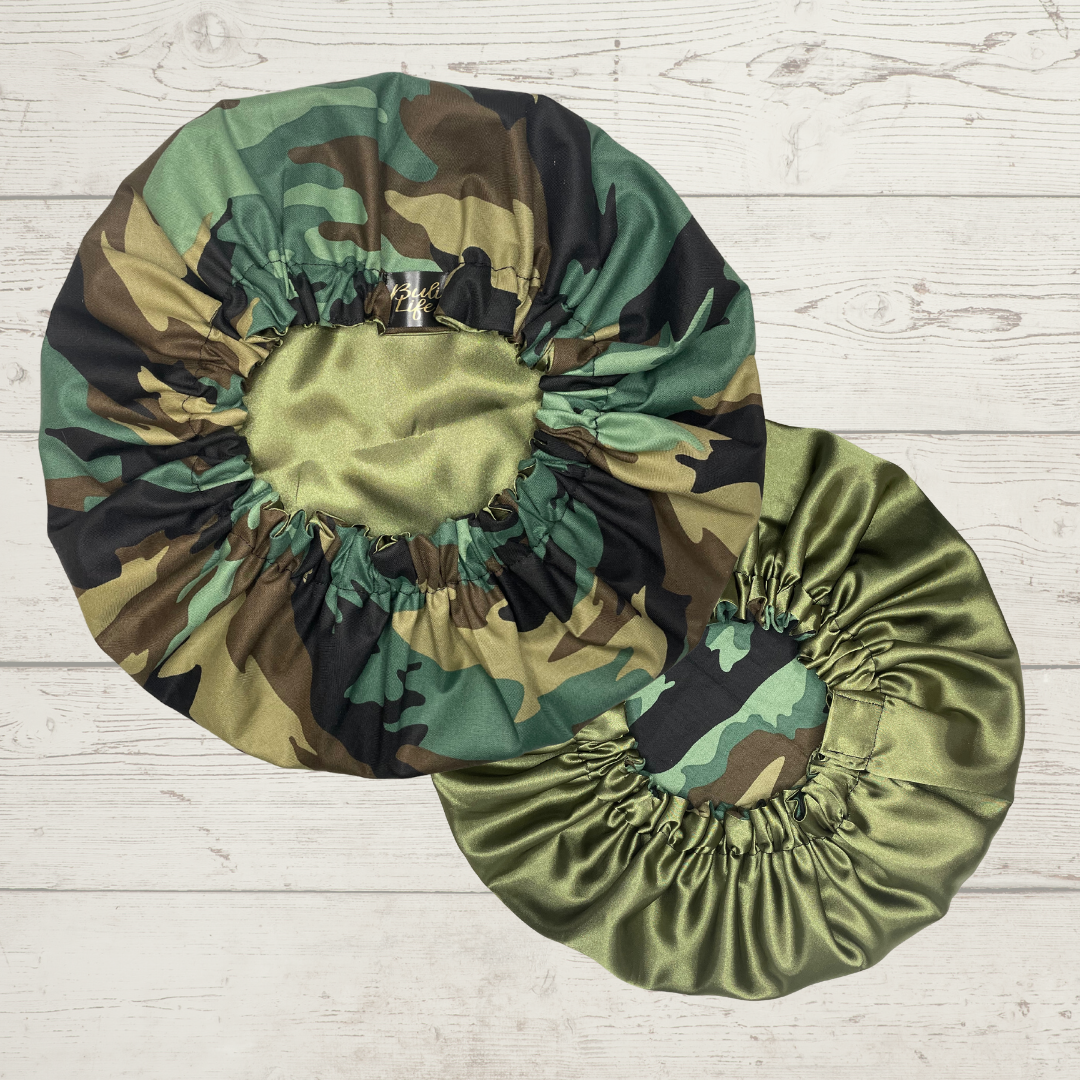 Camo Satin Lined Bonnet