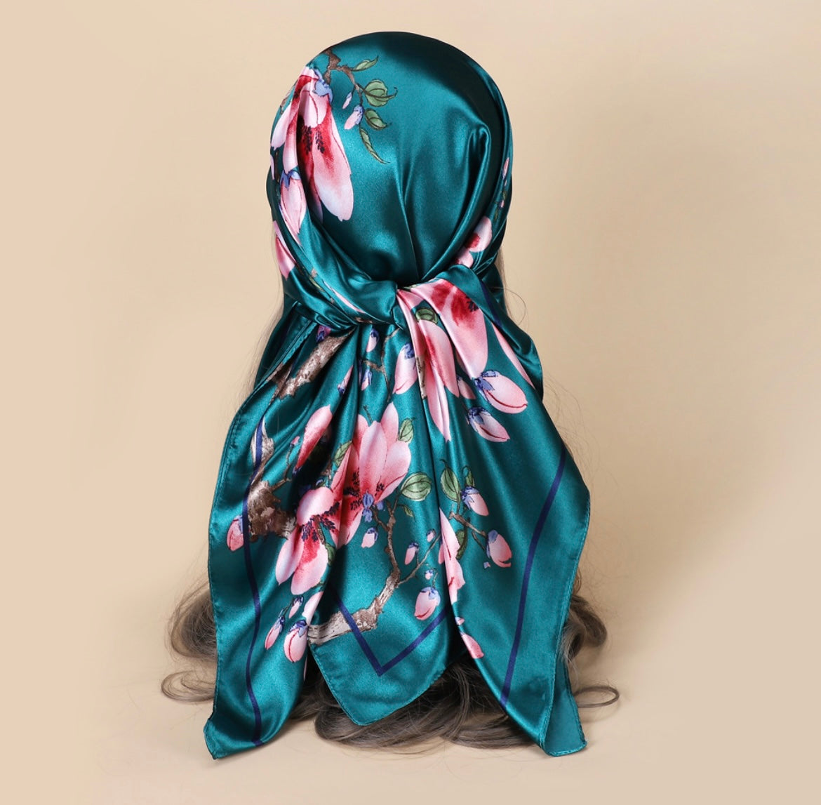 Floral Satin Scarf