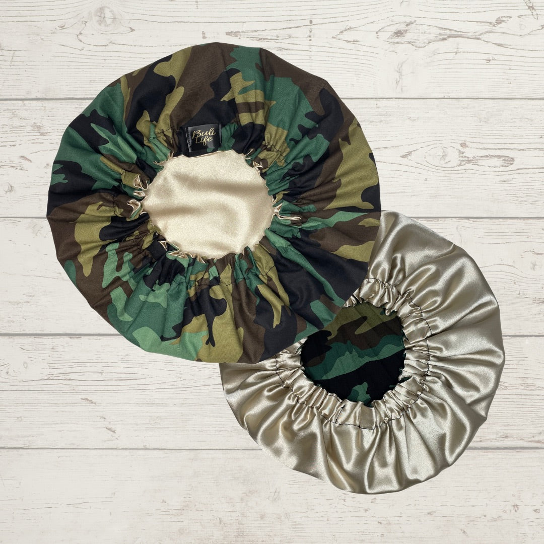 Camo Satin Lined Bonnet